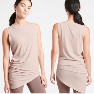 Athleta Womens Small Cloudlight Restore Tank Top in Pink Activewear Yoga Pilates